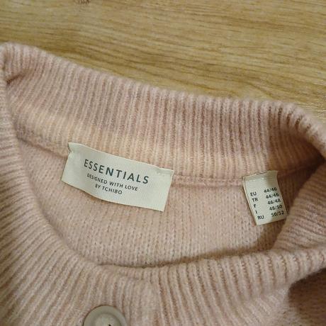 Bledoružový vlnený kardigán, tchibo,46