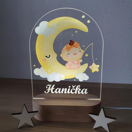 Detská nočná lampa s vlastným menom dievčatko,