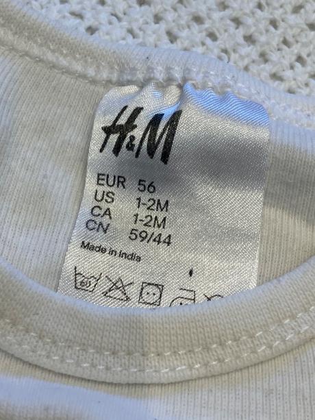 Dievčenské body so srdiečkom h&m (56), h&m,56