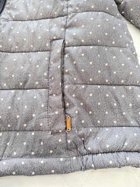 Bodkovaný prešívaný kabát, xl