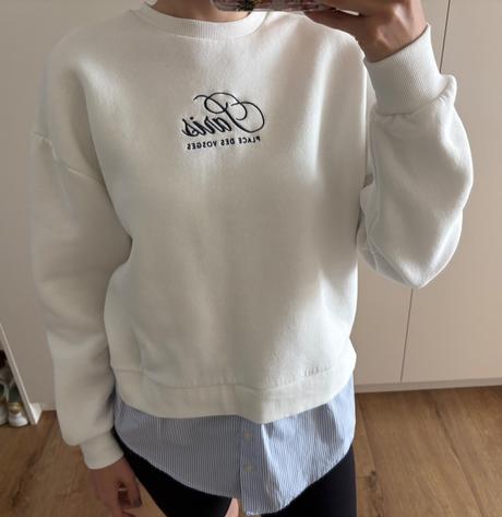 Biela mikina, stradivarius,xs