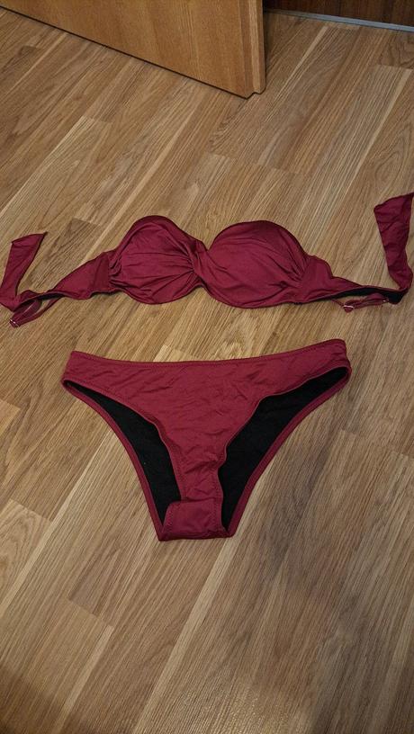 Dvojdielne plavky vel.l-bordo, l