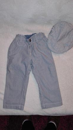 Nohavice s baretkou, h&m,74