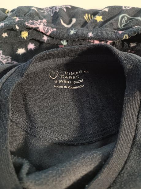 Pyžamo velurove, primark,134