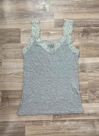 Elastické letné tričko/tielko ramienka čipkovane, m