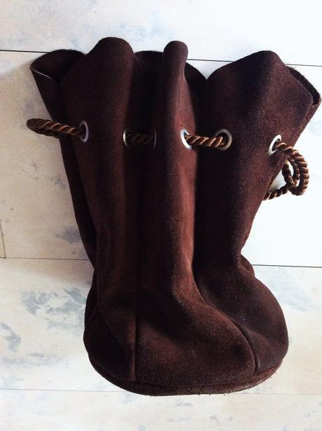 Kožený semišový batôžtek,