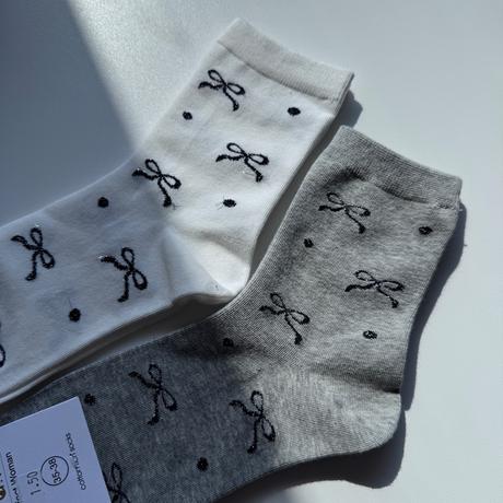 Dámske vysoké ponožky s mašličkami nz2282, 35 - 40