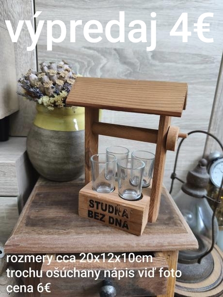 Dekorácia studňa zo štyrmi poharikmi výpredaj,
