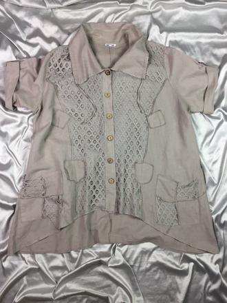 Kvalitný ľanový kardigan, xl