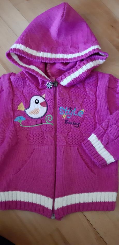 Svetrík na zips s kapucňou, 86