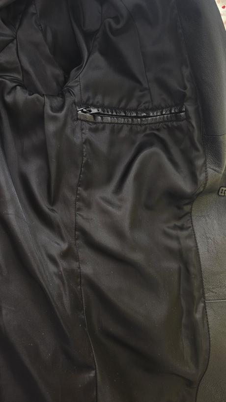 Predĺžené koženkové sako - kabát, 38