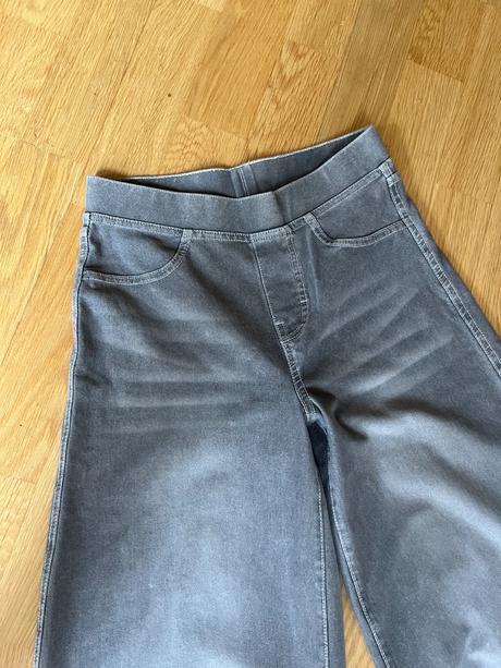 Široké elasticke riflove nohavice, h&m,158