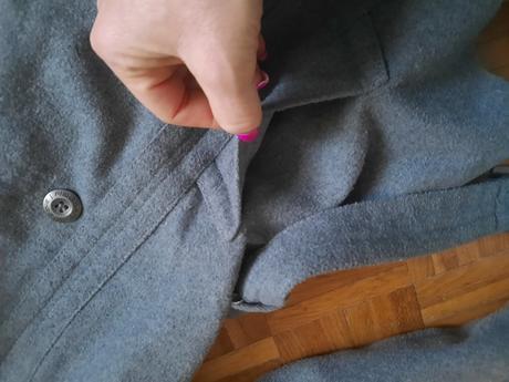 Dámsky kabát s opaskom, fishbone,s