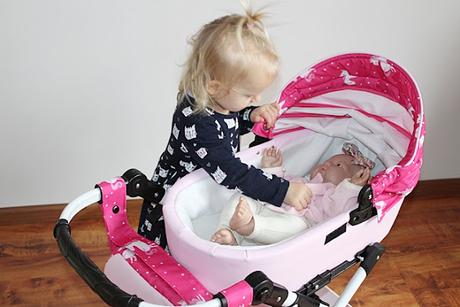 Kočík pre bábiky retro - hviezdička, 