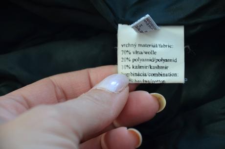 Zimný kabát s kašmírom a kapucňou-xl, xl