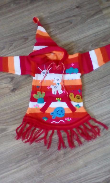 Indiánske šatičky / svetrík pre dievčatko, 74