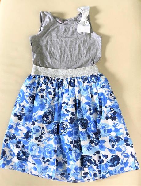 140/146 kvietkovane saty,10-11 r., nutmeg,146