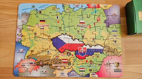 Puzzle ceskoslovensko, 29x20 cm, 