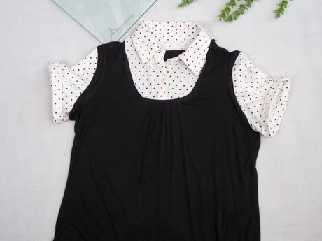 Kvalitný čiernobiely top, c&a,50