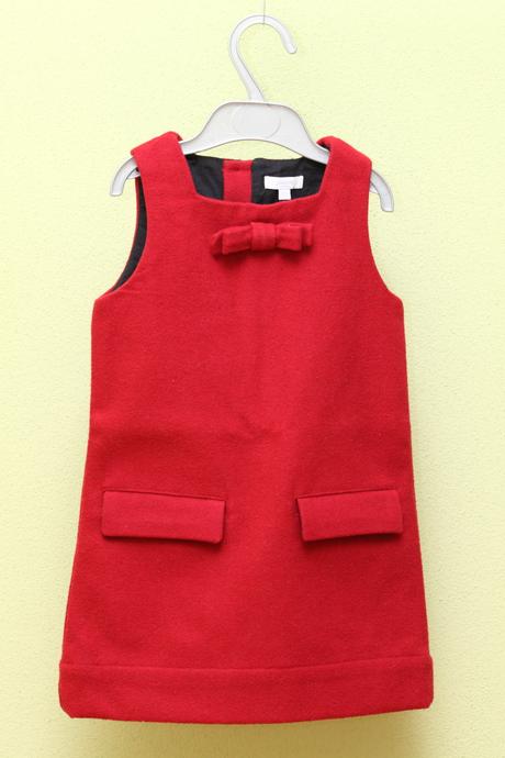 Jacadi - červené vlnené šaty, jacadi,104