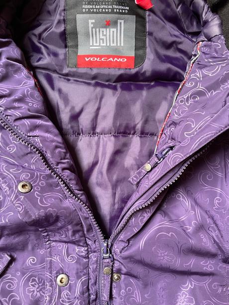 Fialová dámska zimná vetrovka volcano 38, m