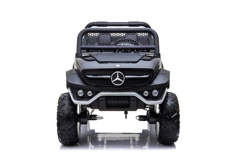 Elektrické autíčko mercedes unimog čierny, pohon 4,
