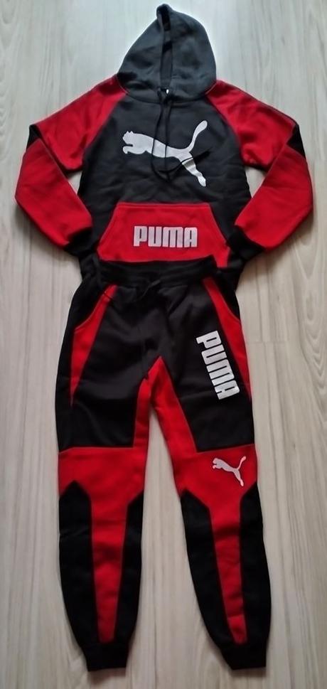 Čierno červená tepláková súprava, puma,152 - s
