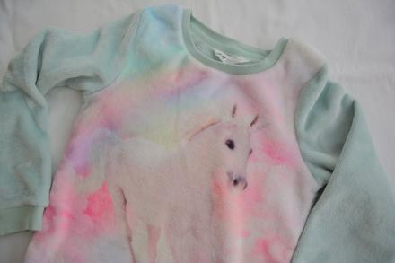 Fleesová mikina s jednorožcom, h&m,122