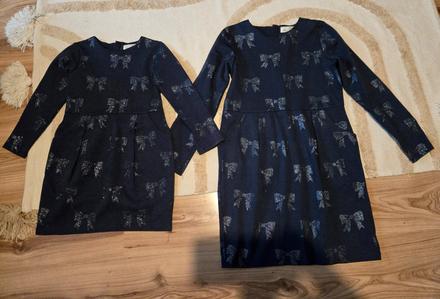 Šaty vianočné 110/116 +134/140, h&m,140