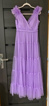 Fialové tylové šaty, s