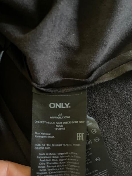 Only sukňa umelý semiš vel.m, only,m