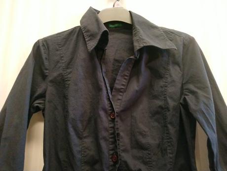 Dámska tmavo modrá elastická blúzka, benetton, xs, benetton,xs