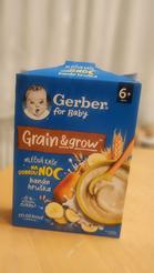 GERBER mliečna kaša pšenično-ovsená banán a hruška 200 g