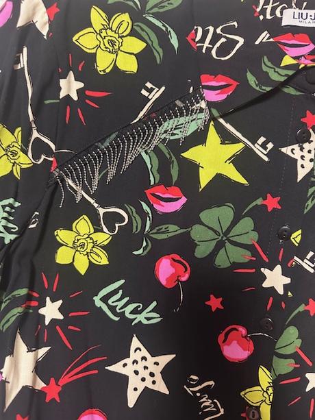 Blúzka s retiazkami a farebným vzorom zn. liu jo, liu jo,l / m