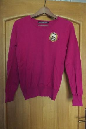 Ralph lauren original vysivany krasny sveter s/m, ralph lauren,s