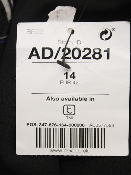 -ľahké volánová sukňa károváné šaty next veľ. 42, next,42