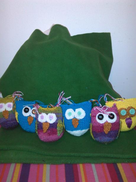 Dekoracne hackovane sovicky,