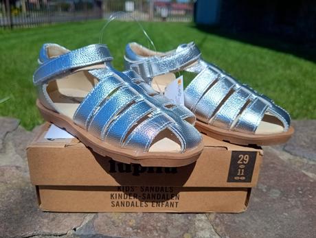 Lupilu nové strieborné metalické sandálky, lupilu,29