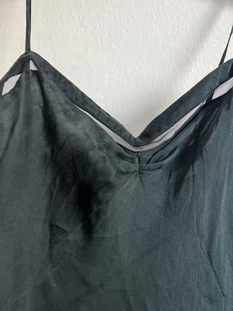 Mango m hodvab hodvabne tielko top silk ciern, mango,m