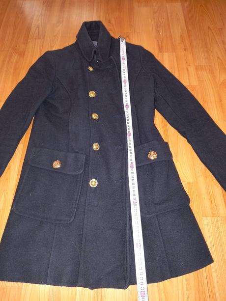 Prechodný vlnený kabát, s