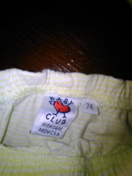 Krátke nohavice, baby club,74