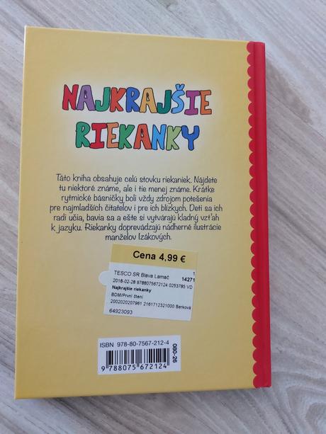 Knižka najkrajšie riekanky, 