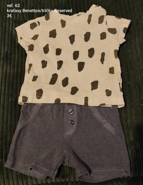 Chlapčenské oblečenie veľkosť 62, 62