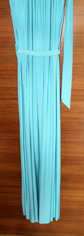 Tyrkysové dlhé šaty, m