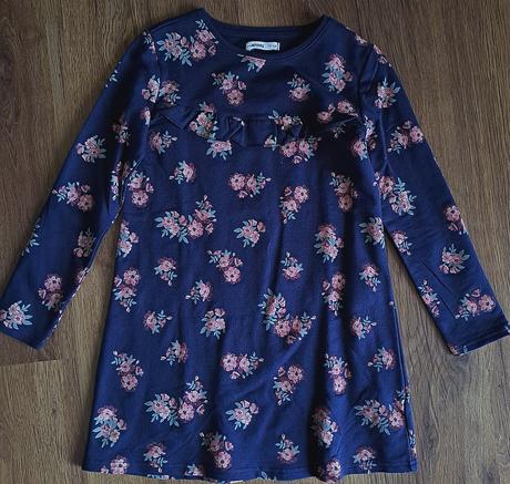 Šaty bavlnené s dlhým rukávom 2ks, sinsay,134