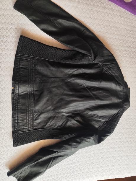 Koženkova bunda + šaty, xl