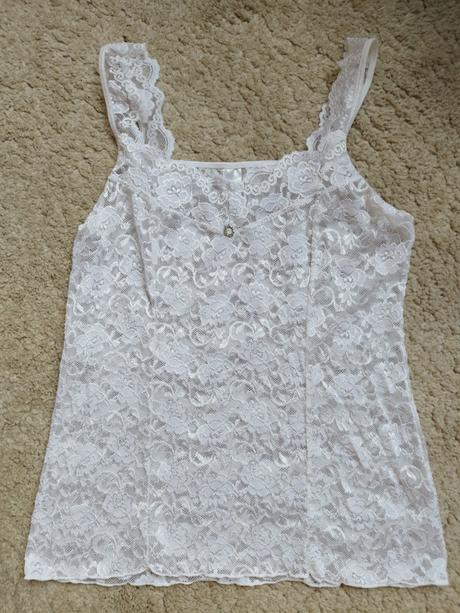 Damsky luxusny jemny cipkovany top, s