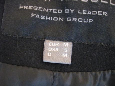 Dámsky čierny kabát, m, philip russel,m