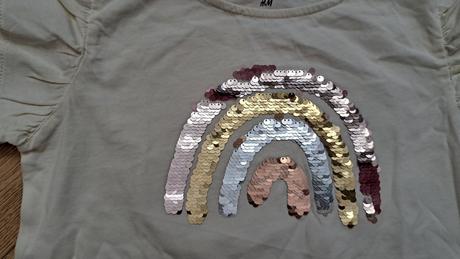 Tričko s flitrami, h&m,140