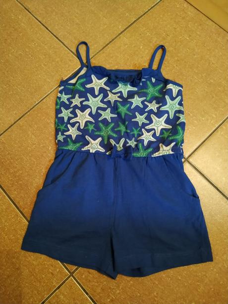 Letný overal s mušlami na ramienka,veľ.86/92, lupilu,86